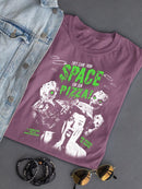 Space Pizza Invasion Graphic Tee T-shirt Color Women's