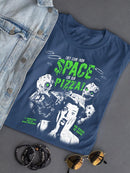 Space Pizza Invasion Graphic Tee T-shirt Color Women's