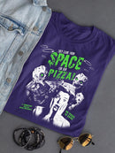 Space Pizza Invasion Graphic Tee T-shirt Color Women's