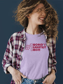 World's Greatest Mom Graphic T-shirt Color Women's