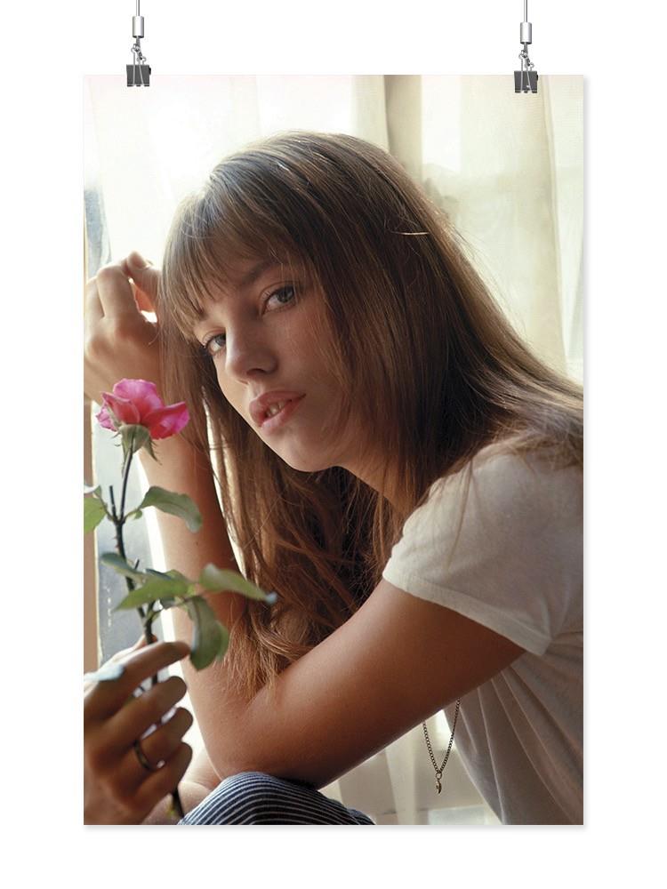 Jane Birkin With A Flower Wall Art -Image by Shutterstock