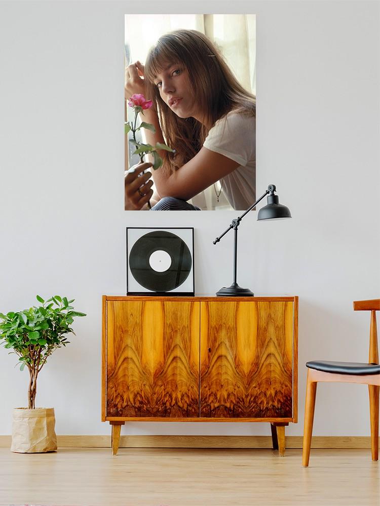 Jane Birkin With A Flower Wall Art -Image by Shutterstock