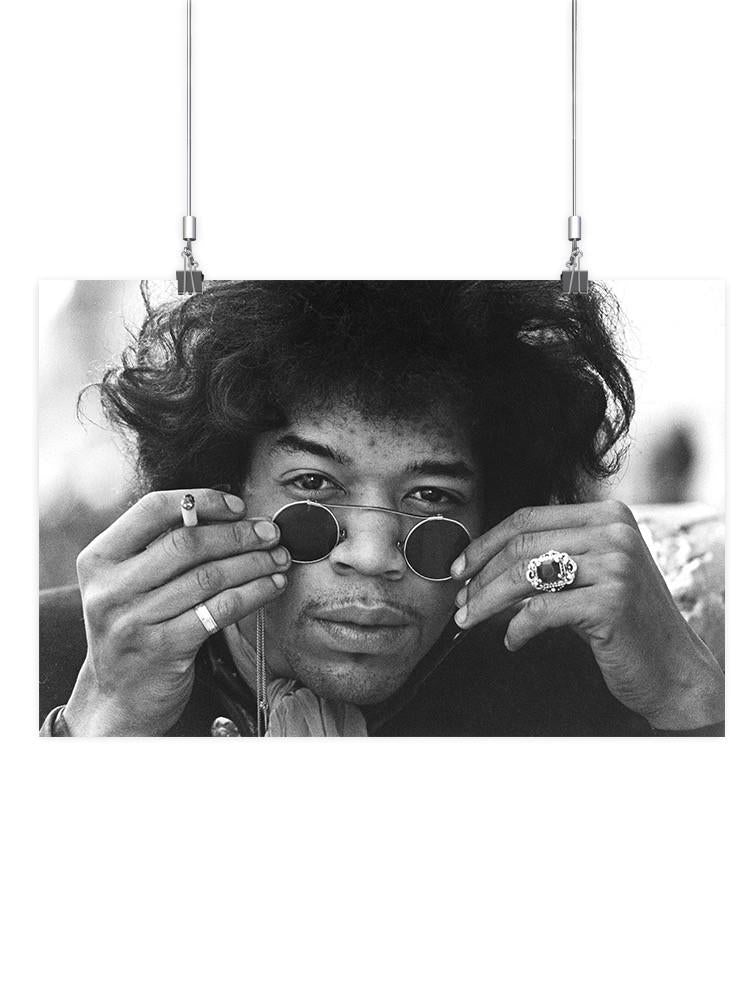 Jimi Hendrix With Glasses Photo Wall Art -Image by Shutterstock