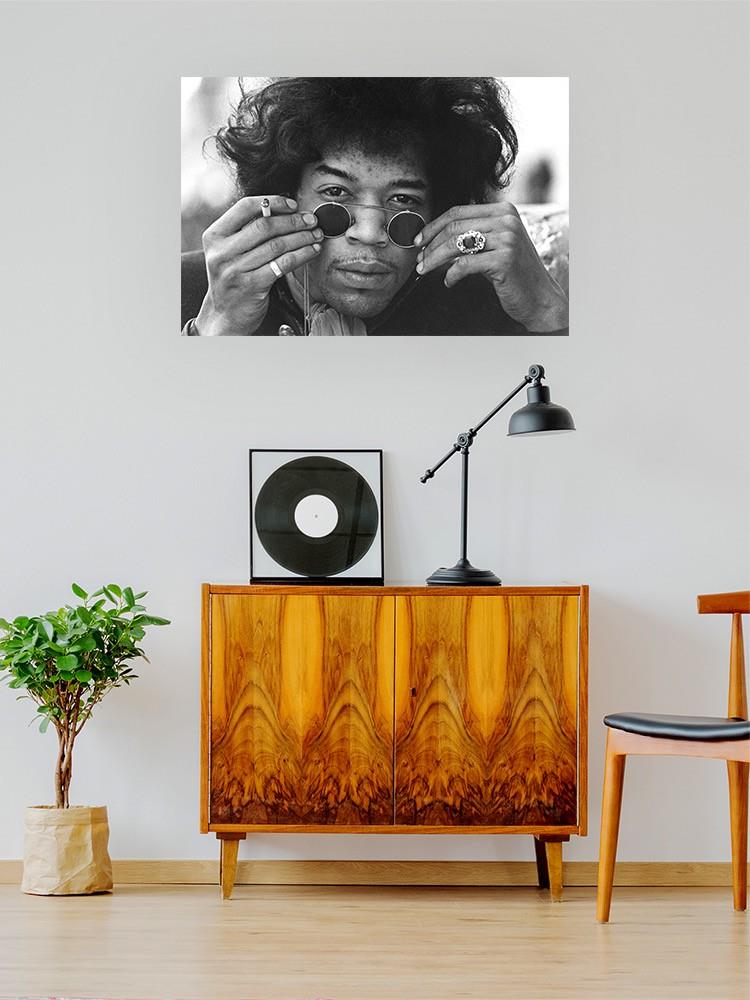 Jimi Hendrix With Glasses Photo Wall Art -Image by Shutterstock