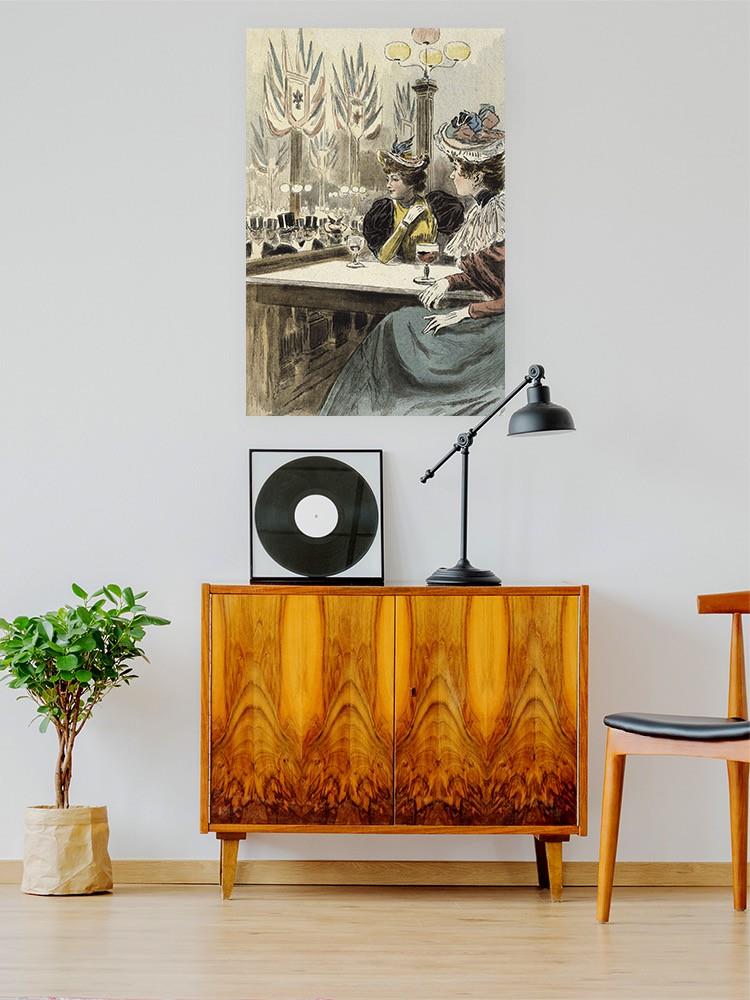 Parisian Woman Moulin Rouge Wall Art -Image by Shutterstock