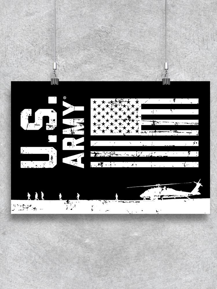 U.s. Army And Flag. Wall Arts & Canvas -Army Designs