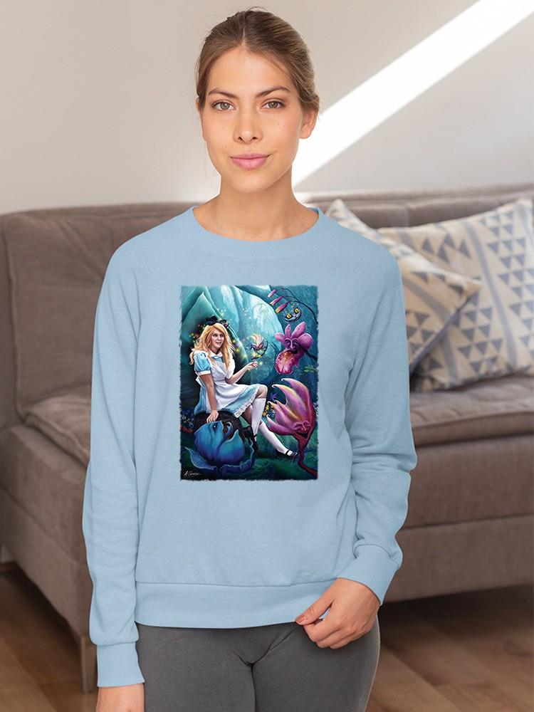 Woman In A Wonder Land Sweatshirt -Anthony Chirstou Designs
