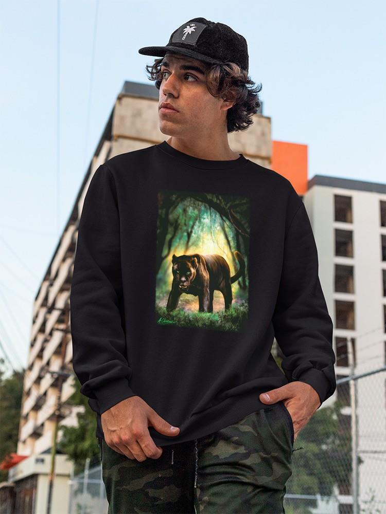 Panther In The Jungle Sweatshirt -Anthony Chirstou Designs