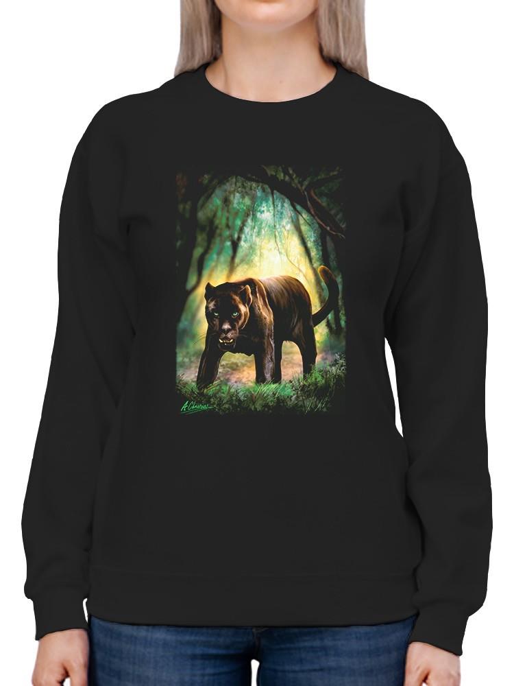 Panther In The Jungle Sweatshirt -Anthony Chirstou Designs
