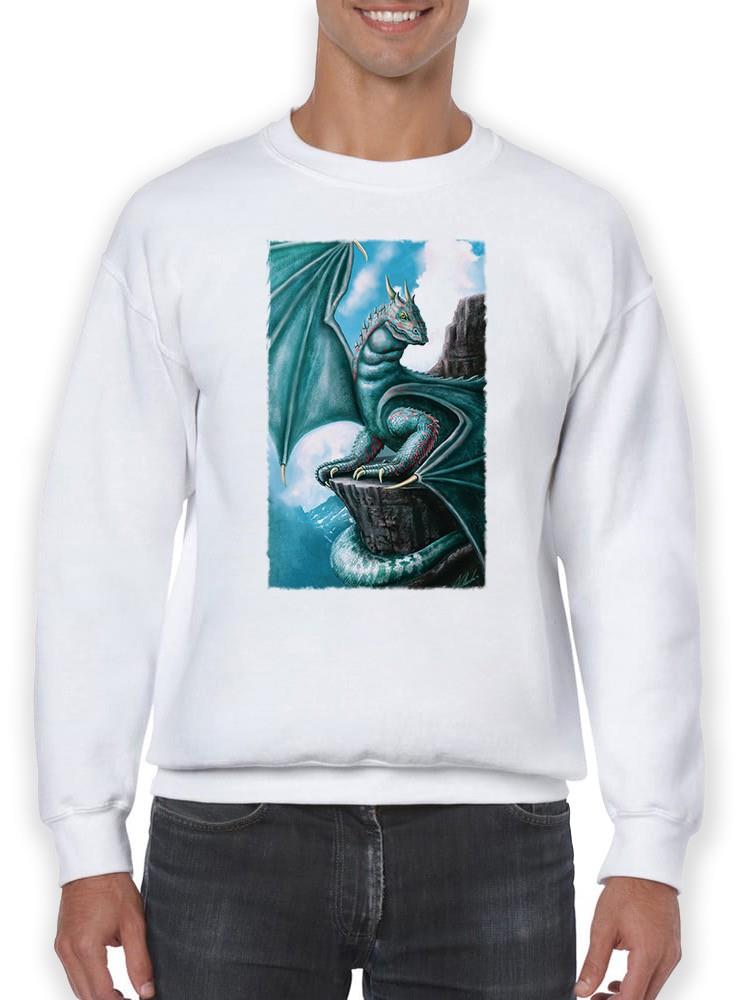 Luminous Blue Dragon Sweatshirt -Anthony Chirstou Designs