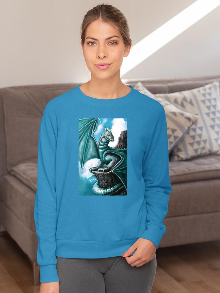 Luminous Blue Dragon Sweatshirt -Anthony Chirstou Designs