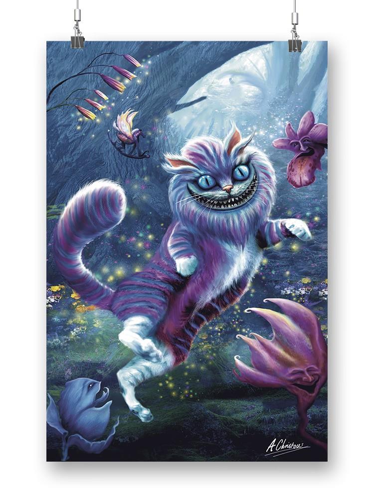 Rainbow Cat In Wonder Land Wall Art -Anthony Chirstou Designs