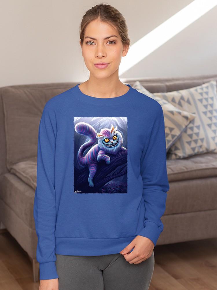 Rainbow Cat On A Branch. Sweatshirt -Anthony Chirstou Designs