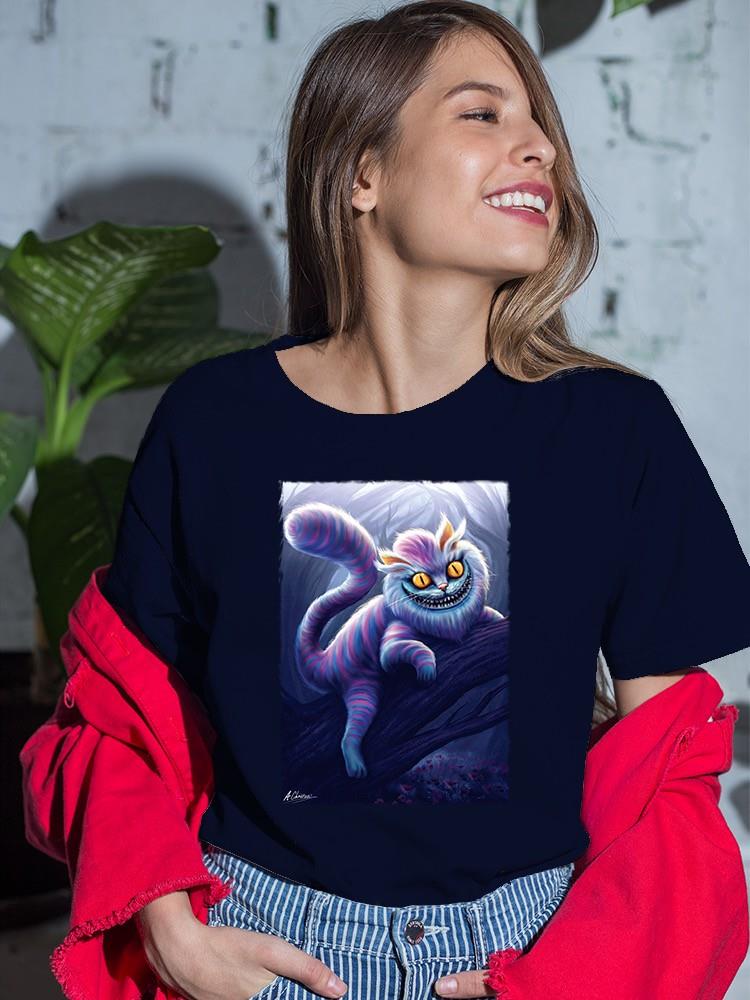 Rainbow Cat On A Branch. T-shirt -Anthony Chirstou Designs