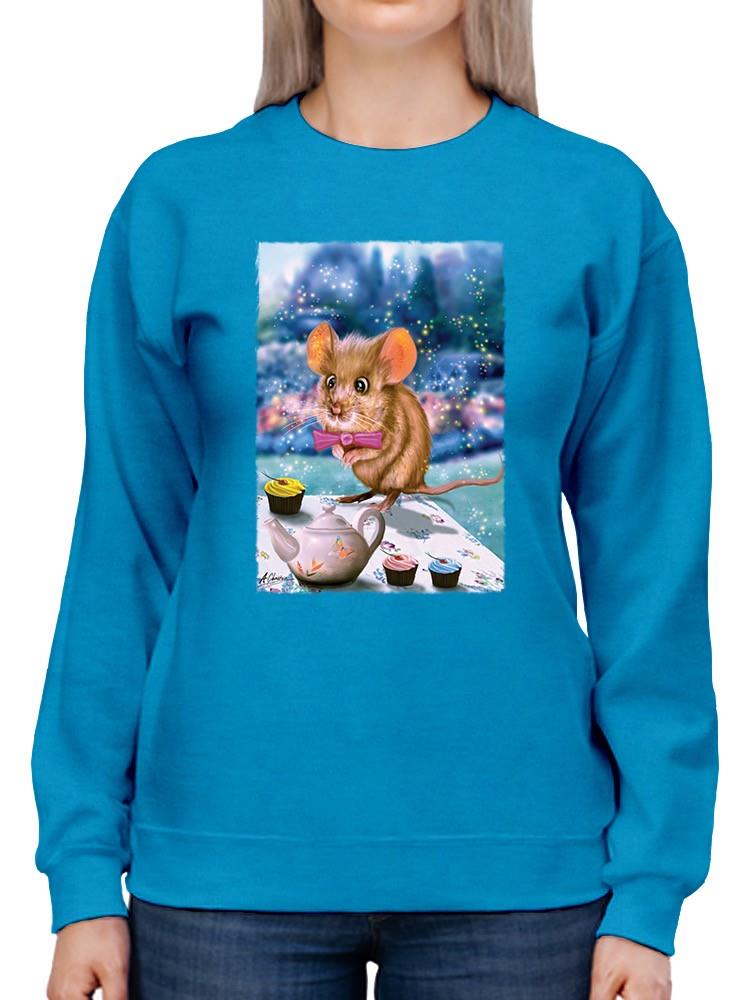Tea Party Mouse Sweatshirt -Anthony Chirstou Designs