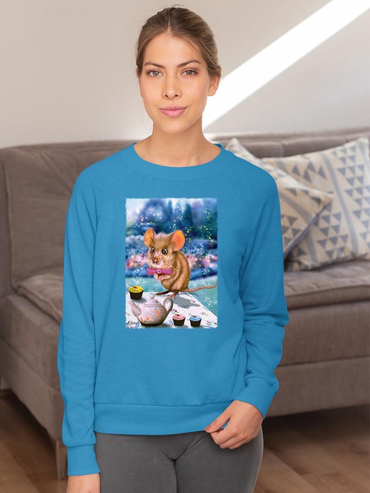 Tea Party Mouse Sweatshirt -Anthony Chirstou Designs