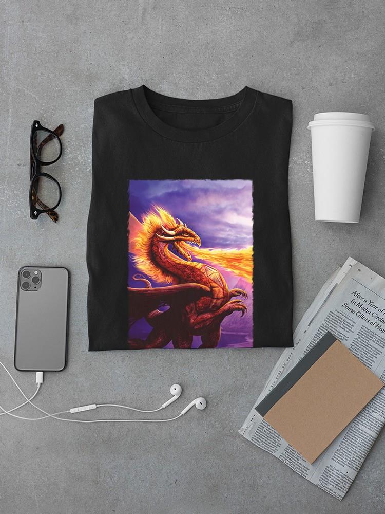Dragon Throwing Fire T-shirt -Anthony Chirstou Designs