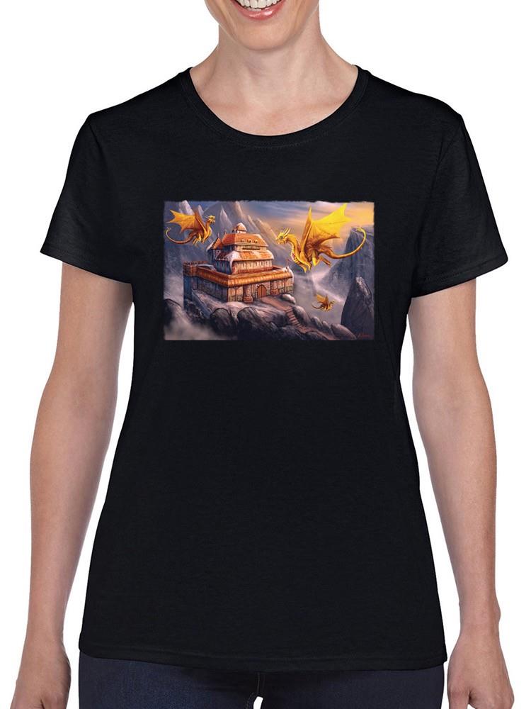 Dragons Near A Building T-shirt -Anthony Chirstou Designs