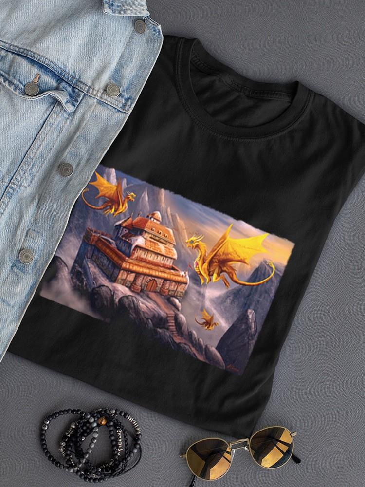 Dragons Near A Building T-shirt -Anthony Chirstou Designs