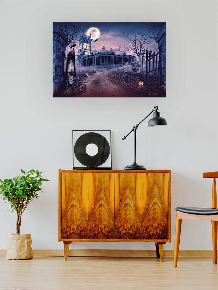 Halloween Mansion Wall Art -Anthony Chirstou Designs