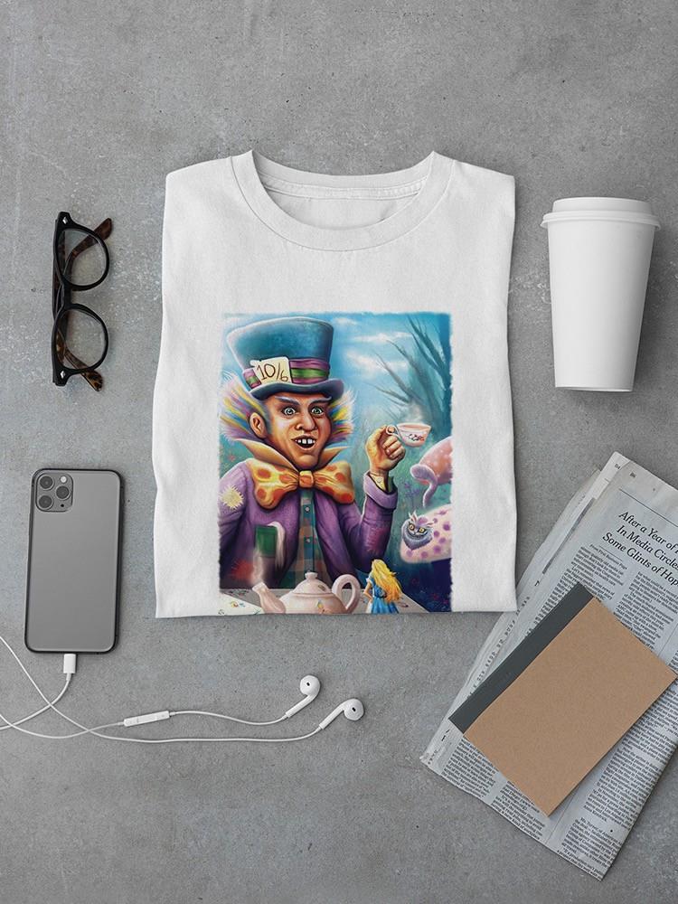 Colorful Man Having Tea T-shirt -Anthony Chirstou Designs