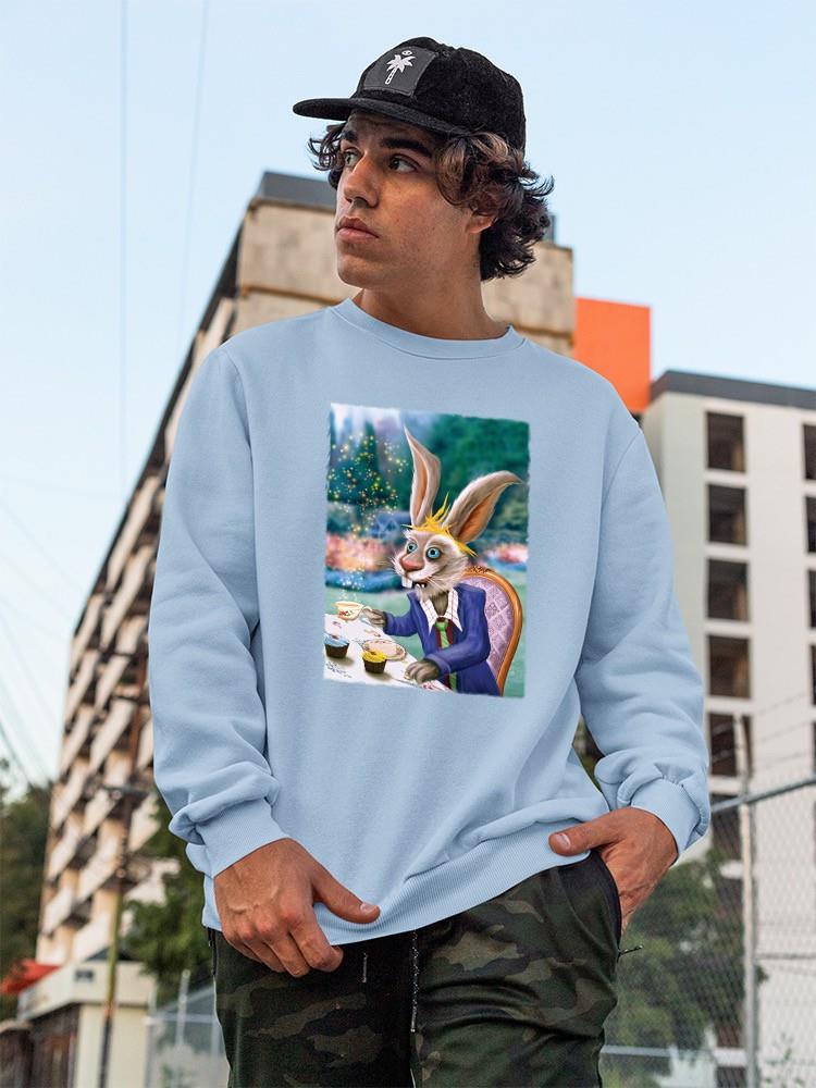 Tea Party Bunny Sweatshirt -Anthony Chirstou Designs