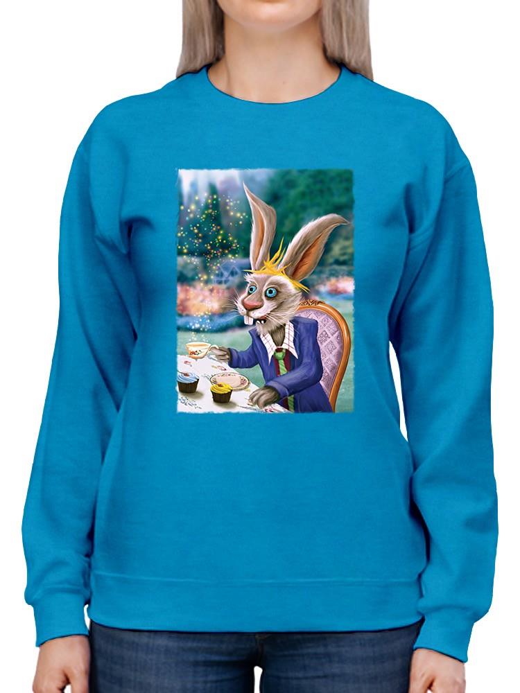 Tea Party Bunny Sweatshirt -Anthony Chirstou Designs
