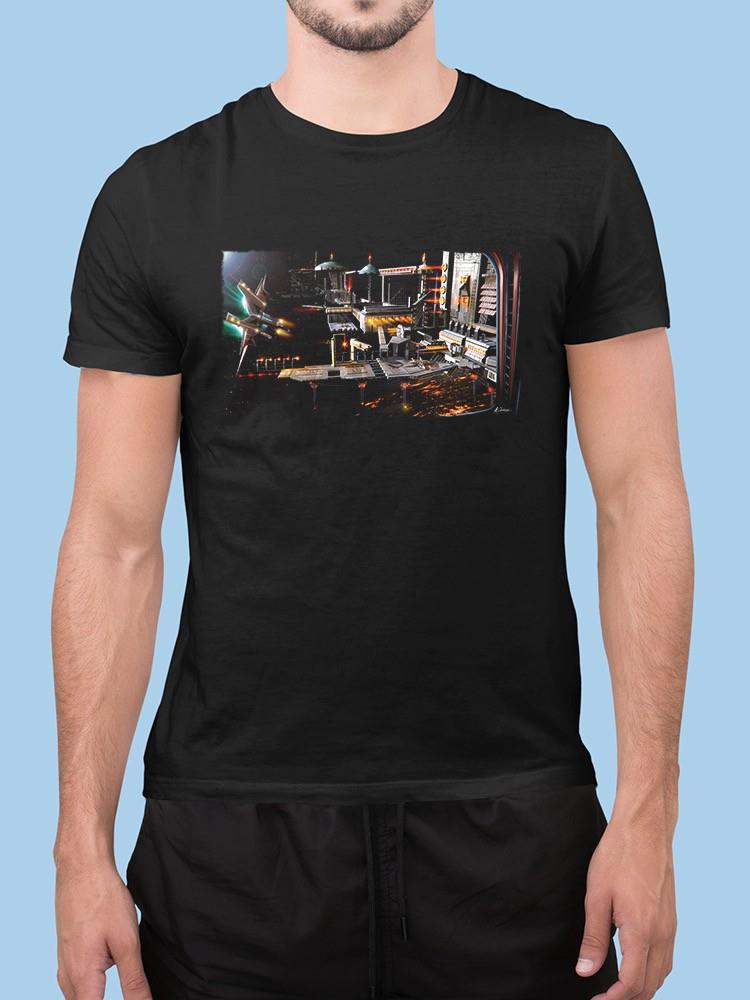 Space Station Landing Bay T-shirt -Anthony Chirstou Designs