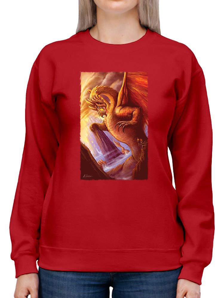 Red Dragon Titan Sweatshirt -Anthony Chirstou Designs