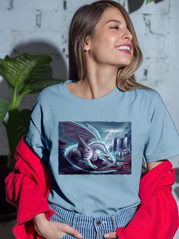 Whie Lighting Dragon T-shirt -Anthony Chirstou Designs