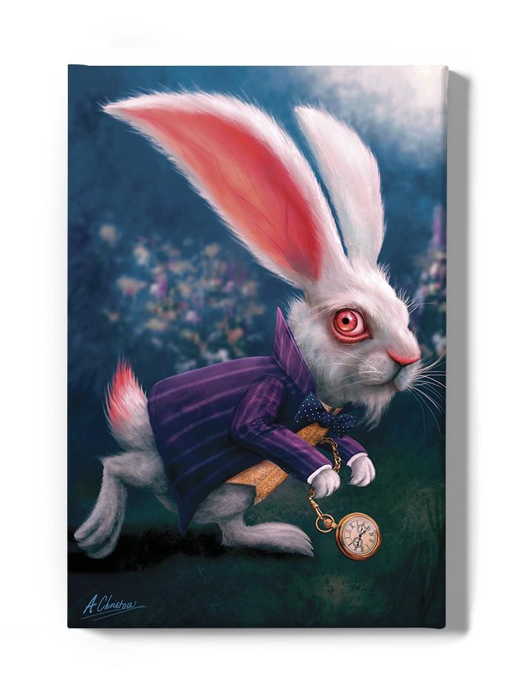 Rabbit With A Pocket Watch Wall Art -Anthony Chirstou Designs