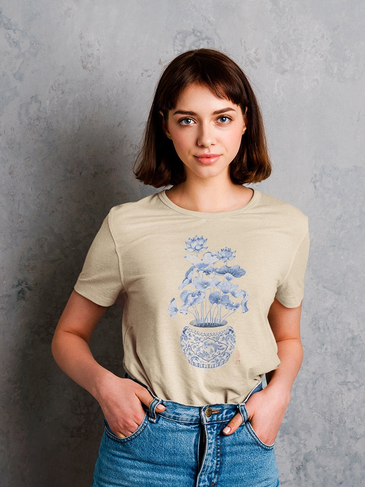 Blue And White Chinoiserie T-shirt -Gabby Malpas Designs