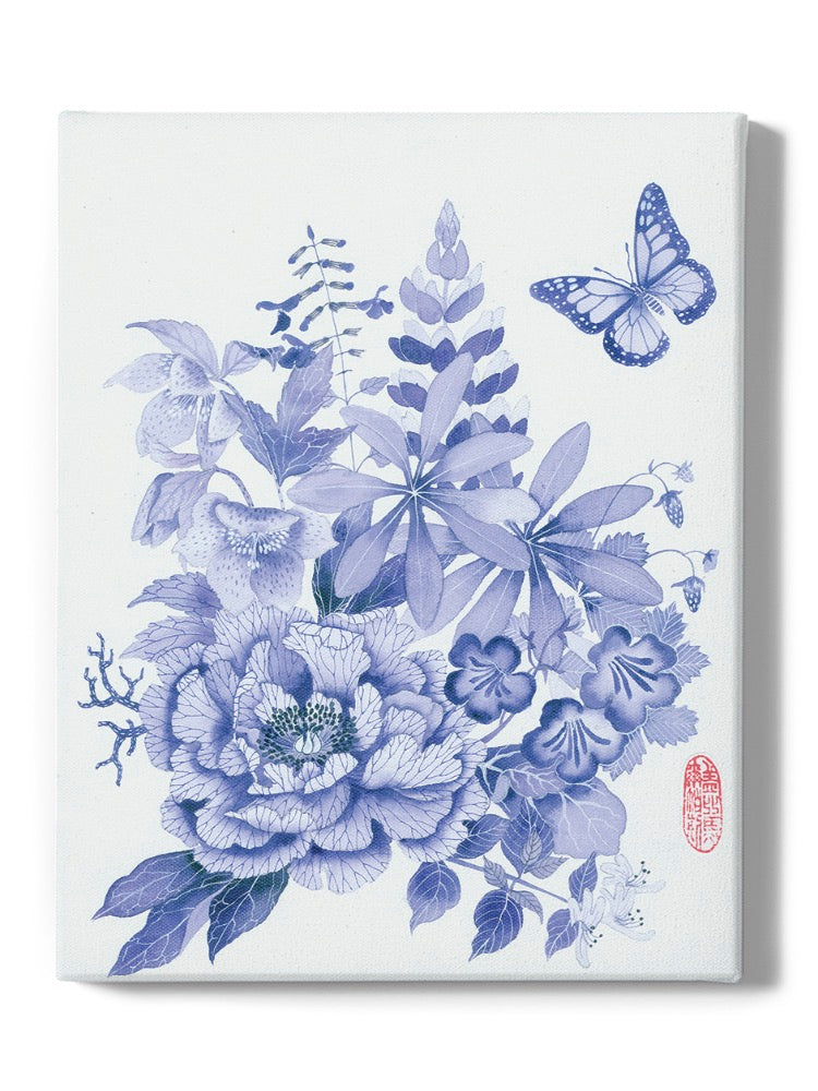 Blue And White Floral Ii Wall Art -Gabby Malpas Designs