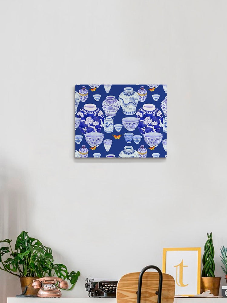 Blue De Chine Pattern Iii Wall Art -Gabby Malpas Designs