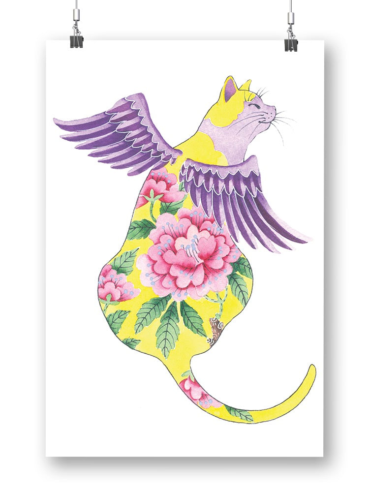 Cat Angel Ii Wall Art -Gabby Malpas Designs