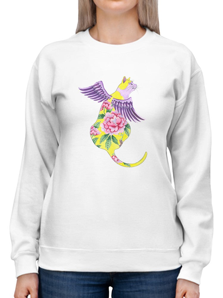 Cat Angel Ii Sweatshirt -Gabby Malpas Designs