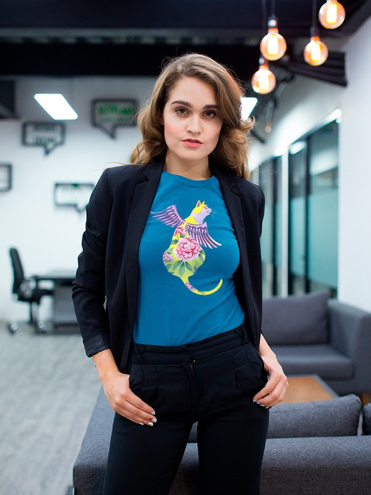Cat Angel Ii T-shirt -Gabby Malpas Designs