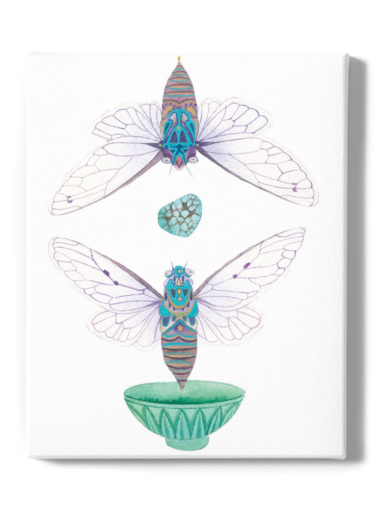 Cicadas And Turquoise Wall Art -Gabby Malpas Designs
