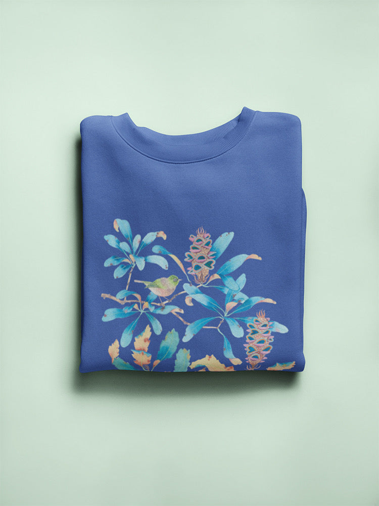 Banksias And Waxeyes Sweatshirt -Gabby Malpas Designs
