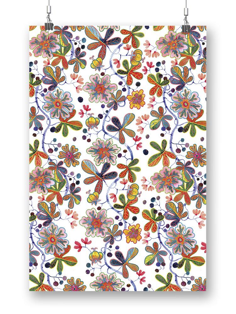 Colorful Vine Pattern Wall Art -Gabby Malpas Designs
