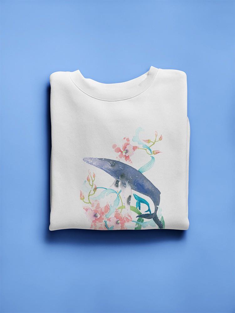 Whale In Watercolors Sweatshirt -Gabby Malpas Designs