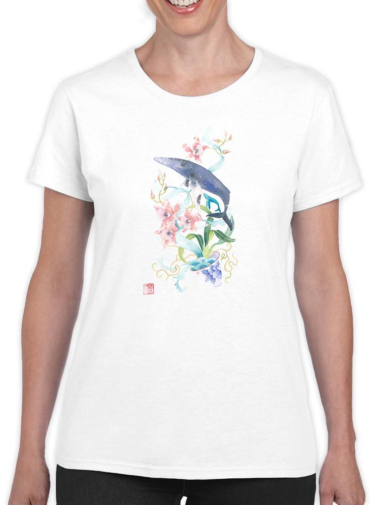 Whale In Watercolors T-shirt -Gabby Malpas Designs