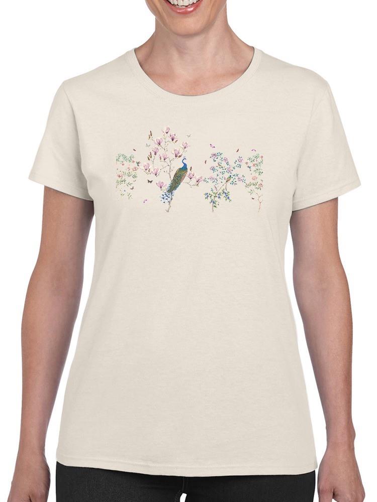 Peacock Border Repeat T-shirt -Gabby Malpas Designs
