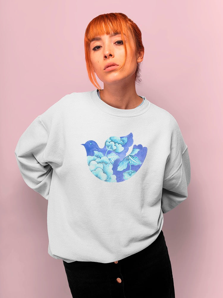 Peace Dove In Blue Sweatshirt -Gabby Malpas Designs