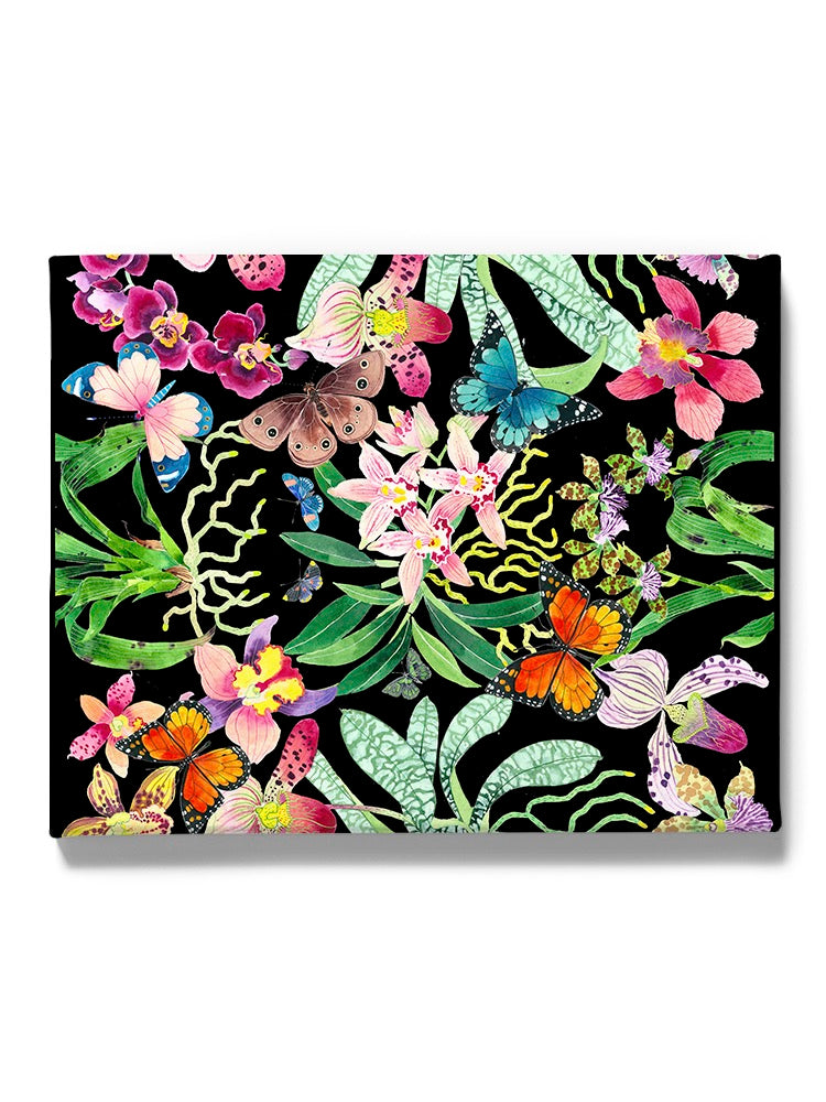 Colorful Orchid Pattern Wall Art -Gabby Malpas Designs