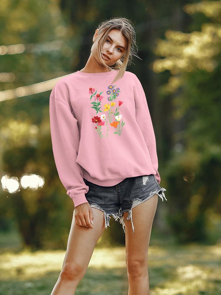 Wild Flowers I. Sweatshirt -Girija Kulkarni Designs