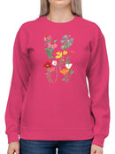 Wild Flowers I. Sweatshirt -Girija Kulkarni Designs