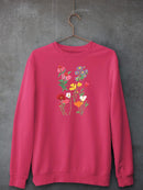 Wild Flowers I. Sweatshirt -Girija Kulkarni Designs