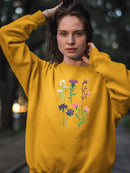 Wild Flowers Ii. Sweatshirt -Girija Kulkarni Designs