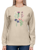 Wild Flowers Ii. Sweatshirt -Girija Kulkarni Designs